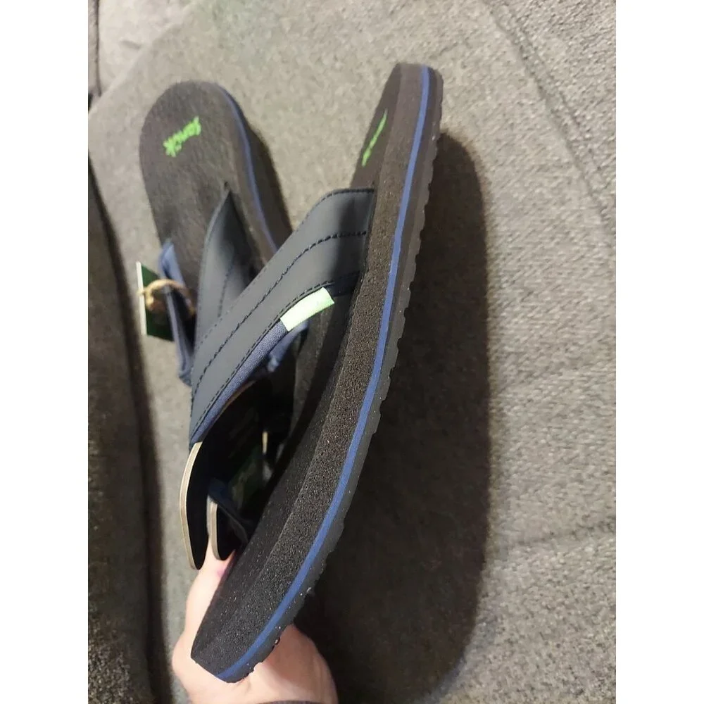 Sanuk Beer Cozy Coaster Mens 9‎ Comfort Flip Flop Sandals Beach Summer Casual